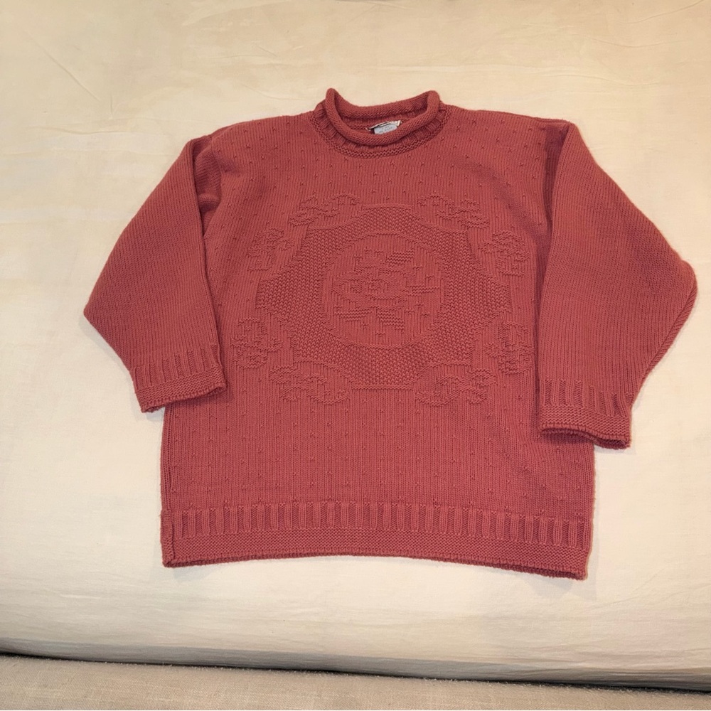 Women’s Cowl Neck Sweater in Dusty Rose